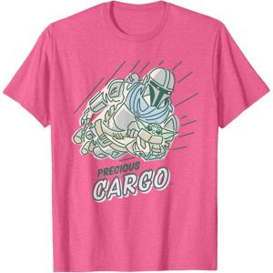 imageStar Wars The Mandalorian and Grogu Precious Cargo TShirtPink Heather