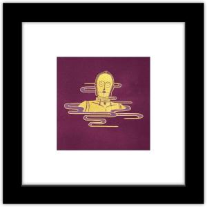 imageTrends International Gallery Pops Star Wars Saga  Asian Art Collection C3PO Wall Art Wall Poster 12quot x 12quot Black Framed VersionBlack Framed Version