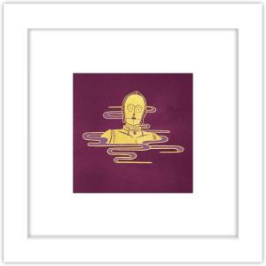 imageTrends International Gallery Pops Star Wars Saga  Asian Art Collection C3PO Wall Art Wall Poster 12quot x 12quot Black Framed VersionWhite Framed Version