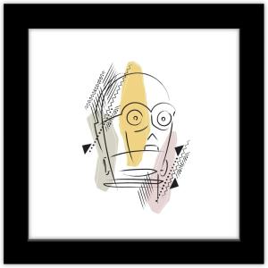 imageTrends International Gallery Pops Star Wars Saga  MidCentury Modern C3PO Wall Art Wall Poster 12quot x 12quot Black Framed VersionBlack Framed Version