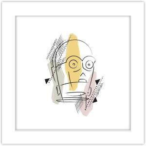 imageTrends International Gallery Pops Star Wars Saga  MidCentury Modern C3PO Wall Art Wall Poster 12quot x 12quot Black Framed VersionWhite Framed Version