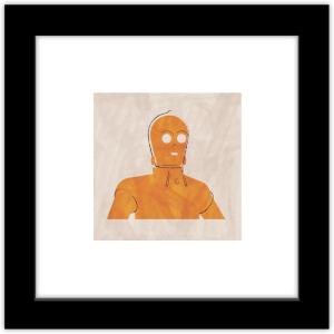 imageTrends International Gallery Pops Star Wars Saga  Neutral Abstract C3PO Wall Art Wall Poster 12quot x 12quot Black Framed VersionBlack Framed Version