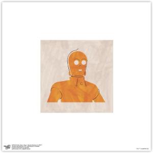 imageTrends International Gallery Pops Star Wars Saga  Neutral Abstract C3PO Wall Art Wall Poster 12quot x 12quot Black Framed VersionUnframed Version