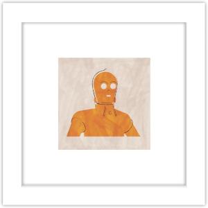 imageTrends International Gallery Pops Star Wars Saga  Neutral Abstract C3PO Wall Art Wall Poster 12quot x 12quot Black Framed VersionWhite Framed Version