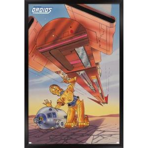 imageTrends International Star Wars Droids  R2D2 C3PO Wall Poster 19L x 13W Premium Unframed VersionBlack Framed Version