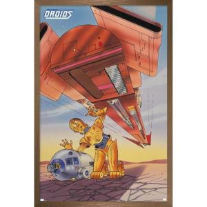 imageTrends International Star Wars Droids  R2D2 C3PO Wall Poster 19L x 13W Premium Unframed VersionBronze Framed Version