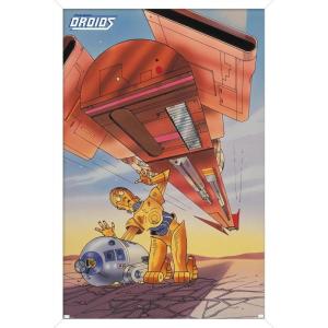 imageTrends International Star Wars Droids  R2D2 C3PO Wall Poster 19L x 13W Premium Unframed VersionWhite Framed Version