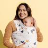 imageMoby Baby Wrap Carrier Featherknit for Newborns to Toddlers 833lbs Infant Sling Carrier Lightweight ampamp Hands Free Design Adjustable for All Body Types Playful PadawanDisneys Mickey Mouse All Ears