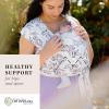 imageMoby Baby Wrap Carrier Featherknit for Newborns to Toddlers 833lbs Infant Sling Carrier Lightweight ampamp Hands Free Design Adjustable for All Body Types Playful PadawanAriel in Amethyst