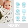 imageMoby Baby Wrap Carrier Featherknit for Newborns to Toddlers 833lbs Infant Sling Carrier Lightweight ampamp Hands Free Design Adjustable for All Body Types Playful PadawanMickey Mouse
