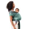 imageMoby Baby Wrap Carrier Featherknit for Newborns to Toddlers 833lbs Infant Sling Carrier Lightweight ampamp Hands Free Design Adjustable for All Body Types Playful PadawanJadeGrey