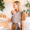 imageMoby Baby Wrap Carrier Featherknit for Newborns to Toddlers 833lbs Infant Sling Carrier Lightweight ampamp Hands Free Design Adjustable for All Body Types Playful PadawanTaupeCharcoal