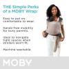 imageMoby Baby Wrap Carrier Featherknit for Newborns to Toddlers 833lbs Infant Sling Carrier Lightweight ampamp Hands Free Design Adjustable for All Body Types Playful PadawanTaupeCharcoal