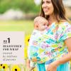imageMoby Baby Wrap Carrier Featherknit for Newborns to Toddlers 833lbs Infant Sling Carrier Lightweight ampamp Hands Free Design Adjustable for All Body Types Playful PadawanMonster MashUp