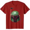 imageStar Wars  Boba Fett Helmet TShirtCranberry Red