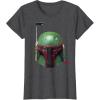 imageStar Wars  Boba Fett Helmet TShirtDark Heather Grey