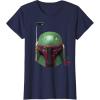 imageStar Wars  Boba Fett Helmet TShirtNavy Blue