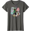 imageStar Wars  Boba Fett Stickers TShirtAsphalt Grey