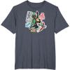 imageStar Wars  Boba Fett Stickers TShirtHeather Blue
