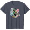 imageStar Wars  Boba Fett Stickers TShirtHeather Blue