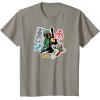 imageStar Wars  Boba Fett Stickers TShirtSlate Grey