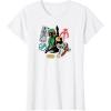 imageStar Wars  Boba Fett Stickers TShirtWhite