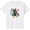 imageStar Wars  Boba Fett Stickers TShirtWhite