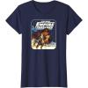 imageStar Wars  Han Solo Leia Poster TShirtNavy Blue