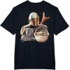 imageStar Wars  The Mandalorian Mando TShirtBlack