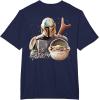 imageStar Wars  The Mandalorian Mando TShirtNavy Blue