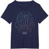 imageStar Wars Best Trip Ever Storm Trooper Outline Chest Logo TShirtNavy Blue