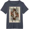 imageStar Wars Boba Fett Bounty Hunter Playing Card TShirtHeather Blue