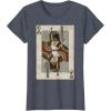 imageStar Wars Boba Fett Bounty Hunter Playing Card TShirtHeather Blue