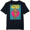 imageStar Wars C3PO Vintage Trading Card Graphic TShirt TShirtBlack
