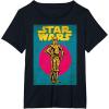 imageStar Wars C3PO Vintage Trading Card Graphic TShirt TShirtBlack