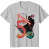 imageStar Wars Darth Vader 5th Birthday Abstract Background TShirtSilver Grey
