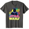 imageStar Wars Darth Vader Bold Graphic Retro Eighties 80s Vibe TShirtAsphalt Grey