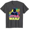 imageStar Wars Darth Vader Bold Graphic Retro Eighties 80s Vibe TShirtDark Heather Grey
