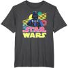 imageStar Wars Darth Vader Bold Graphic Retro Eighties 80s Vibe TShirtDark Heather Grey