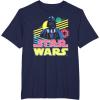 imageStar Wars Darth Vader Bold Graphic Retro Eighties 80s Vibe TShirtNavy Blue