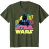 imageStar Wars Darth Vader Bold Graphic Retro Eighties 80s Vibe TShirtOlive Green