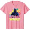 imageStar Wars Darth Vader Bold Graphic Retro Eighties 80s Vibe TShirtPink