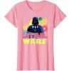 imageStar Wars Darth Vader Bold Graphic Retro Eighties 80s Vibe TShirtPink