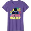 imageStar Wars Darth Vader Bold Graphic Retro Eighties 80s Vibe TShirtPurple Heather
