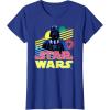 imageStar Wars Darth Vader Bold Graphic Retro Eighties 80s Vibe TShirtRoyal Blue