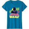 imageStar Wars Darth Vader Bold Graphic Retro Eighties 80s Vibe TShirtSapphire Blue