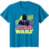 imageStar Wars Darth Vader Bold Graphic Retro Eighties 80s Vibe TShirtSapphire Blue
