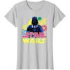 imageStar Wars Darth Vader Bold Graphic Retro Eighties 80s Vibe TShirtSilver Grey