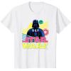 imageStar Wars Darth Vader Bold Graphic Retro Eighties 80s Vibe TShirtWhite