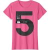 imageStar Wars Darth Vader Fifth Birthday TShirtPink Heather